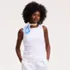 Women's Petite Linen Sleeveless Peplum Top, alternative image