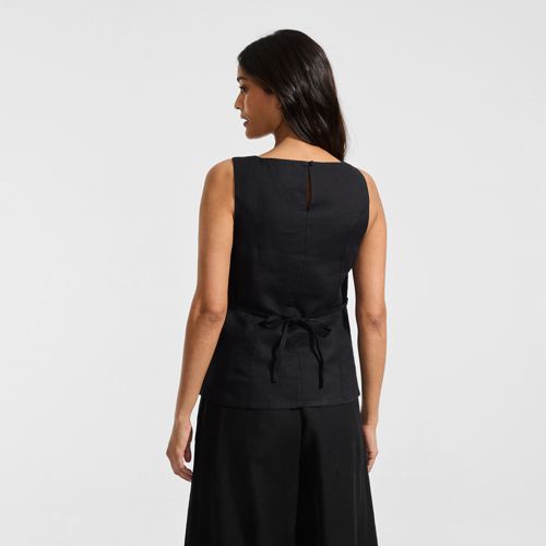 Women's Linen Sleeveless Peplum Top - image 5