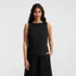 Women's Linen Sleeveless Peplum Top, Front