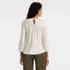 Women's 3/4 Sleeve Eyelet Mix Flowy Top, Back