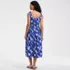 Women's Creaseless Scoop Neck Smocked Midi Dress, Back