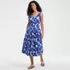 Women's Creaseless Scoop Neck Smocked Midi Dress, Front