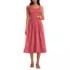 Women's Poplin Smocked Bodice Midi Dress, Front
