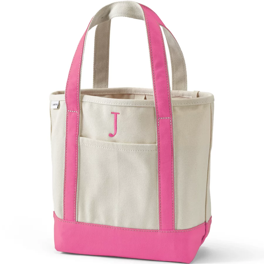 Pre Monogrammed Letter Canvas Tote Bag view 5