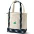Pre-Monogrammed Plaid Canvas Pocket Tote, Front