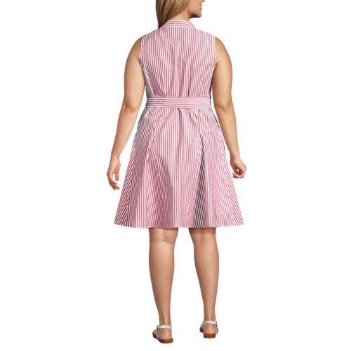 Women's Poplin Button Front Dress with Godets - image 3