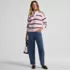 Women's Starfish High Rise Knit Denim Barrel Leg Ankle Jeans, alternative image