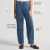 Women's Starfish High Rise Knit Denim Barrel Leg Ankle Jeans, alternative image