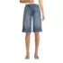 Women's Recover Denim Mid Rise 12" Trouser Shorts, Front