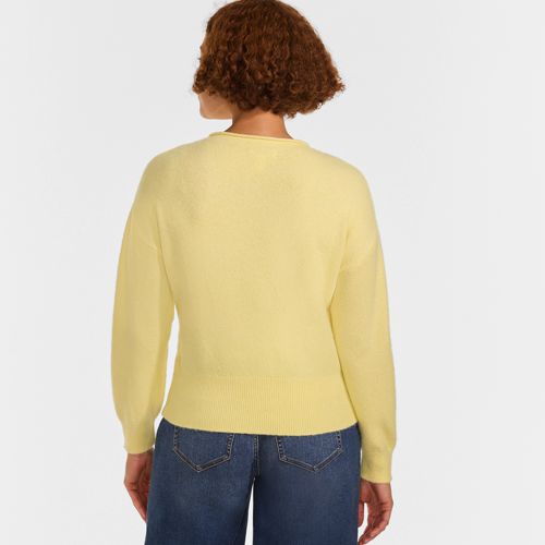  Lands' End Wool Touch Pullover Mit Gerolltem Ausschnitt, Damen, Größe:32-34 Petite, Gelb, Wolle/polyester/nylon, By Lands' End 