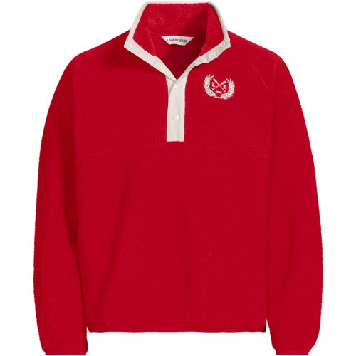 Unisex Snap Neck Fleece Pullover | Lands' End