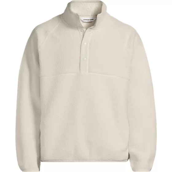 Unisex Snap Neck Fleece Pullover - primary