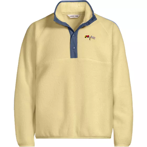 Unisex Snap Neck Fleece Pullover - primary
