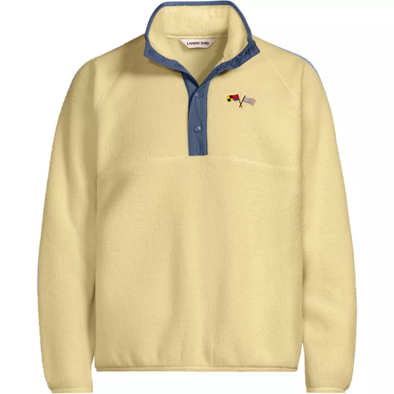Unisex Snap Neck Fleece Pullover, Front
