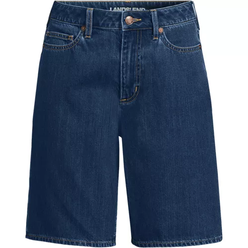 Women's Lightweight Denim Mid Rise 10" Shorts, Front