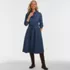 Women's Button Front Midi Shirt Dress, alternative image