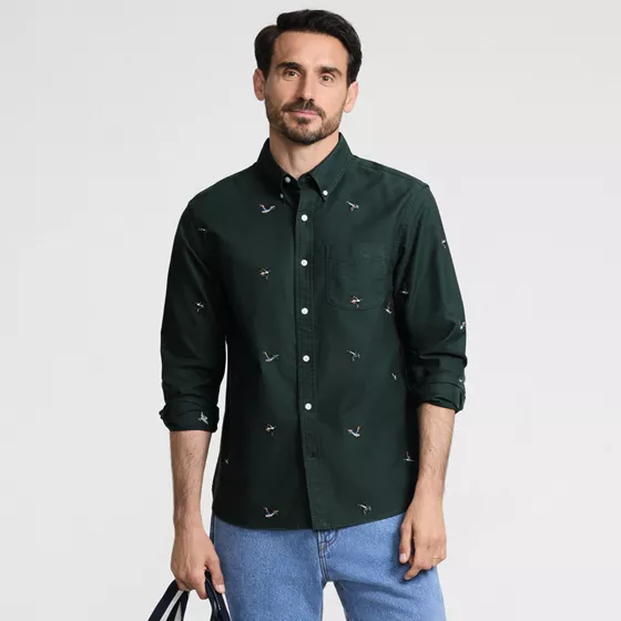Men's Long Sleeve Sail Rigger Oxford Embroidered Shirt - primary