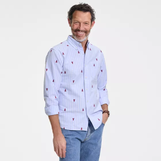 Men's Long Sleeve Sail Rigger Oxford Embroidered Shirt - primary