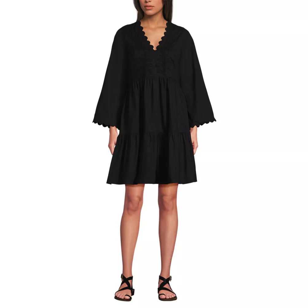 sachin and babi light blue dress Short embroidered basket knit dress Black / Gray For Women