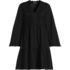 Women's Poplin V Neck Embroidered Dress, Front