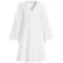 Women's Poplin V-neck Embroidered Dress, Front