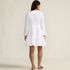 Women's Poplin V Neck Embroidered Dress, Back