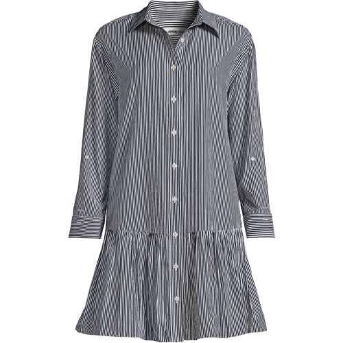 Women's Flounce Button Front Shirt Dress - image 4