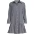 Women's Flounce Button Front Shirt Dress, Front