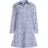 Women's Flounce Button Front Shirt Dress, Front