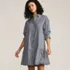 Women's Flounce Button Front Shirt Dress, alternative image