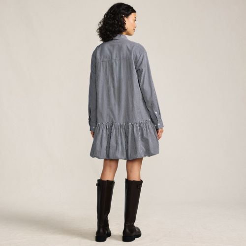 Women's Flounce Button Front Shirt Dress - image 2
