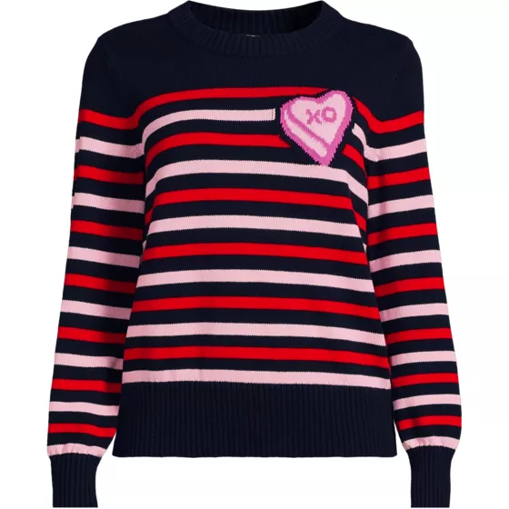 Women's Plus Size Drifter Set in Sleeve Crew Neck Sweater - primary