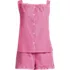 Women's Seersucker 2 Piece Pajama Set - Tank and Shorts, Front