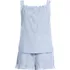 Women's Seersucker 2 Piece Pajama Set - Tank and Shorts, Front