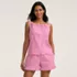 Women's Seersucker 2 Piece Pajama Set - Tank and Shorts, alternative image