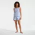 Women's Seersucker 2 Piece Pajama Set - Tank and Shorts, Front
