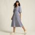Women's Puff Sleeve Smocked Waist V Neck Dress, alternative image