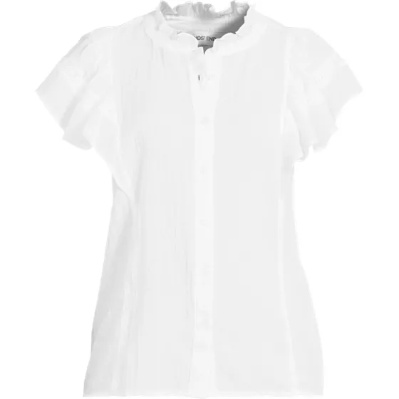 Women's Flutter Sleeve Button Front Blouse - primary