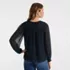 Women's Chiffon Scoop Neck Blouse, Back