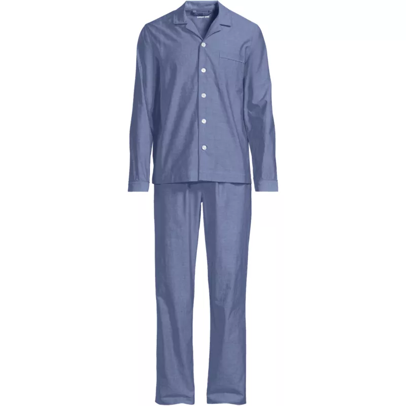 Men's Long Sleeve Essential Pajama Set, Front