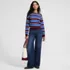 Women's Rigid Denim Mid Rise Baggy Jeans, alternative image