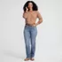 Women's Denim High Rise Straight Curvy Jeans, alternative image