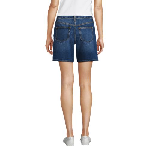 Women's Soft Denim Mid Rise 7" Jean Shorts - image 4