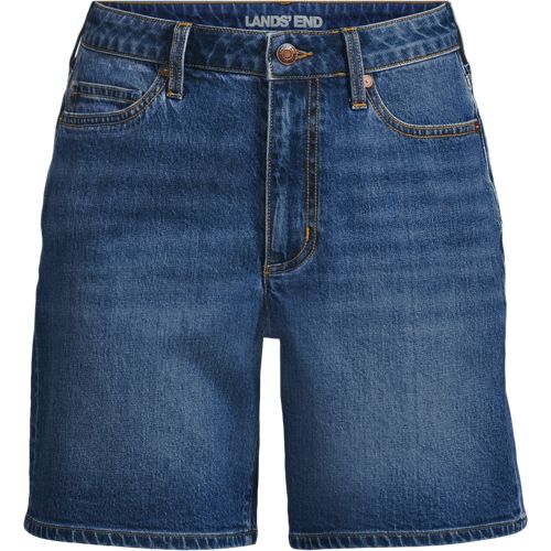 Women's Soft Denim Mid Rise 7" Jean Shorts - image 2