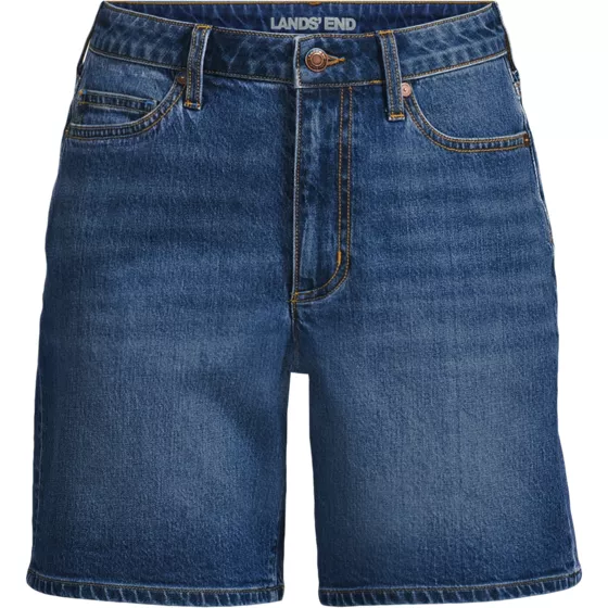 Women's Soft Denim Mid Rise 7" Jean Shorts - primary