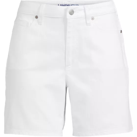 Women's Plus Size Soft Denim Mid Rise 7" Jean Shorts - primary
