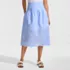 Women's Poplin Drop Waist Embroidered Eyelet Midi Skirt, Front