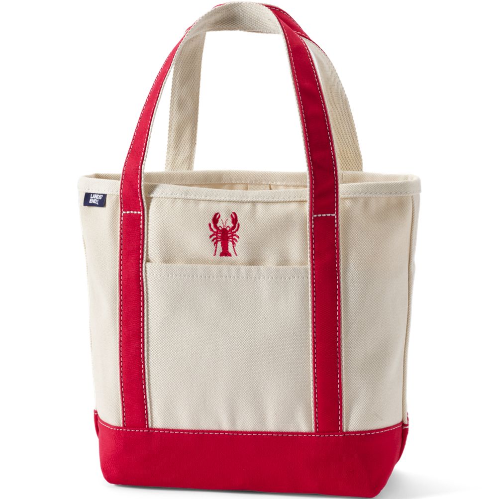Medium Open Top Limited Edition Lobster Canvas Tote Bag | Lands' End