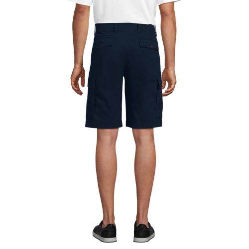 Lands' End Classic Fit Stretch-cargoshorts Mit Komfortbund, 26 Cm, Herren, Größe:46 Regular, Blau, Elasthan/baumwoll-mischung, By Lands' End 