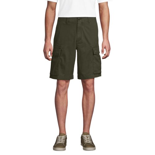  Lands' End Classic Fit Stretch-cargoshorts Mit Komfortbund, 26 Cm, Herren, Größe:46 Regular, Grün, Elasthan/baumwoll-mischung, By Lands' End 